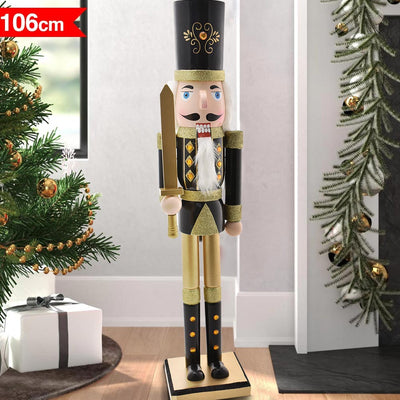 Soldato Schiaccianoci di Natale in Legno Altezza 106 cm Decorazioni Natalizie