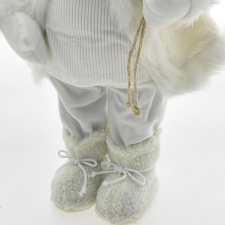 Babbo Natale Classico 45cm in Plastica Vestiti in Tessuto Decorazione Natalizia