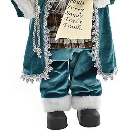 Statuina Babbo Natale Classico 45 cm Colore Tiffany Addobbo Natalizio Realistica