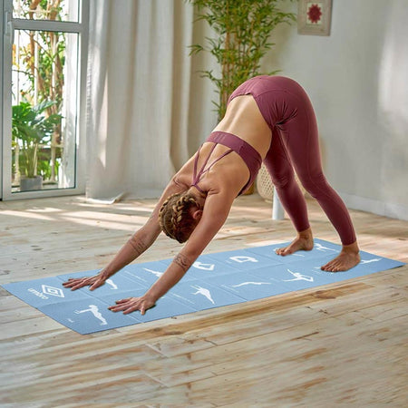 Tappeto Tappetino da Ginnastica Yoga Antiscivolo Esercizi Stampati Sport e Relax