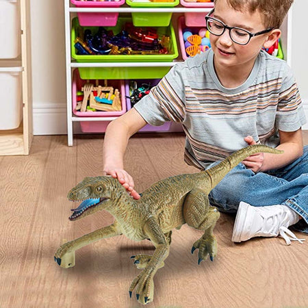 Dinosauro Telecomandato Giocattolo Gioco che Cammina Elettronico Velociraptor