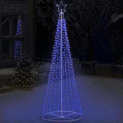 Albero Natale Luminoso 340 cm Colore Blu 991 Led Decorazione Metallo Esterno