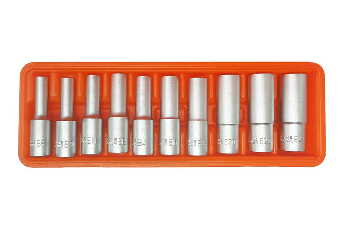 SET 10 BUSSOLE TORX FEMMINA 1/2" LUNGHE E8 E10 E11 E12 E14 E16 E18 E20 E22 E24 Fai da te/Utensili elettrici e a mano/Utensili a mano/Chiavi e chiavi inglesi/Chiavi esagonali Trade Shop italia - Napoli, Commerciovirtuoso.it