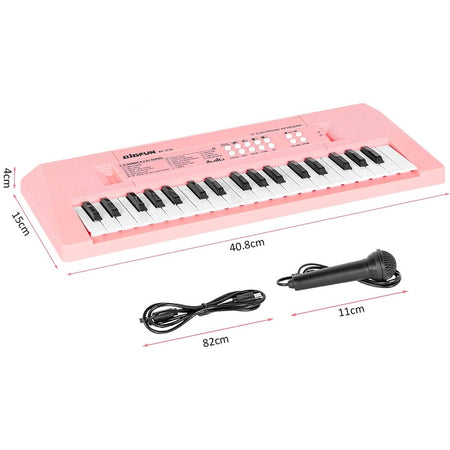 Pianoforte Tastiera 37 Tasti Portatile con Microfono Gioco Giocattolo Educativo
