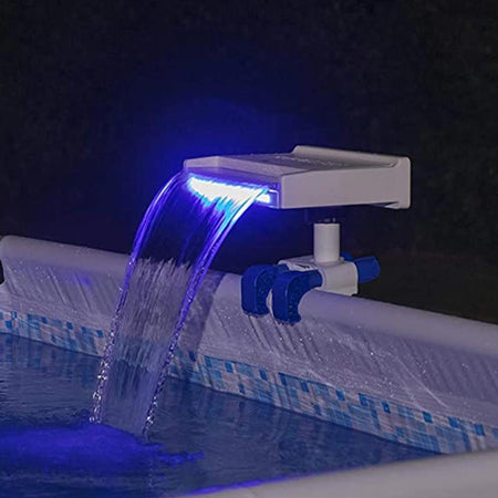 Bestway Flowclear Fontana Cascata Luce LED RGB Cambio Colore Piscina Fuoriterra