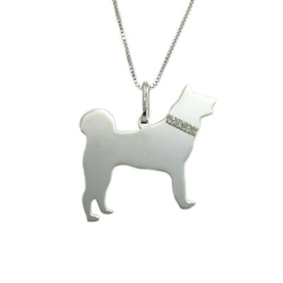 Collana Donna Argento Lucido Cane Akita Collanina Con Ciondolo Argento 925 Ciondolo 3 Cm Moda/Donna/Gioielli/Collane Gioielleria Saba - Dolianova, Commerciovirtuoso.it