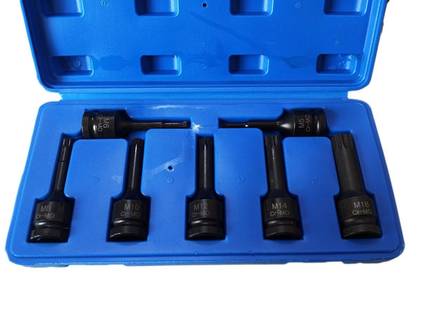 KIT 7 PZ CHIAVI BUSSOLA AD IMPATTO 1/2" TORX M5 - M18 PER AVVITATORE PNEUMATICO Fai da te/Utensili elettrici e a mano/Utensili a mano/Chiavi e chiavi inglesi/Chiavi esagonali Trade Shop italia - Napoli, Commerciovirtuoso.it