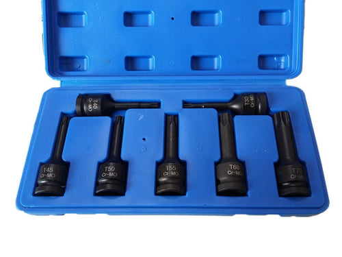 KIT 7 PZ CHIAVI BUSSOLA AD IMPATTO 1/2 TORX T30 - T70 PER AVVITATORE PNEUMATICO Fai da te/Utensili elettrici e a mano/Utensili a mano/Chiavi e chiavi inglesi/Chiavi esagonali Trade Shop italia - Napoli, Commerciovirtuoso.it