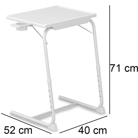 Tavolino Porta Pc Scrivania Inclinabile Postazione Lavoro in Plastica e Metallo