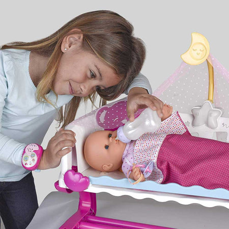 Bambola Nenuco Dormi con Me interattiva con Baby Monitor Culla Luci e Suoni