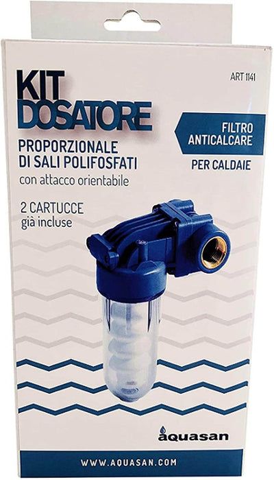 Aquasan 1141 Dosatore Polifosfato Anticalcare per Caldaie Casa e cucina/Detergenti e prodotti per la pulizia/Detergenti per la casa/Prodotti anticalcare Colella Ricambi - Casoria, Commerciovirtuoso.it