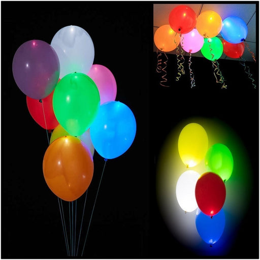 Palloncini Luminosi 30 Cm Colorati Confezione 10 Pezzi Eventi