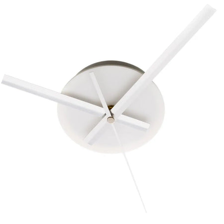 Orologio Sticker da Parete Silenzioso Bianco Plastica Design Contemporaneo 60 cm
