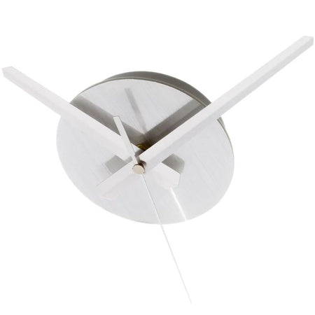 Orologio Sticker da Parete Silenzioso Argento Plastica Design Contemporaneo 60cm