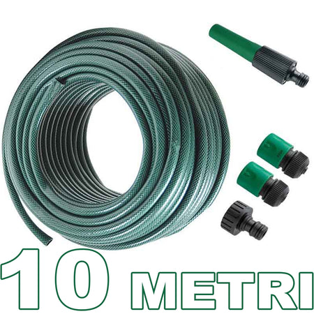 TUBO PER IRRIGAZIONE DA GIARDINO LUNGO 10 METRI CON ACCESSORI DA 1/2" VERDE Giardino e giardinaggio/Attrezzi da giardino e attrezzature per l'irrigazione/Attrezzature per l'irrigazione/Pompe e accessori/Tubi per irrigazione Trade Shop italia - Napoli, Commerciovirtuoso.it