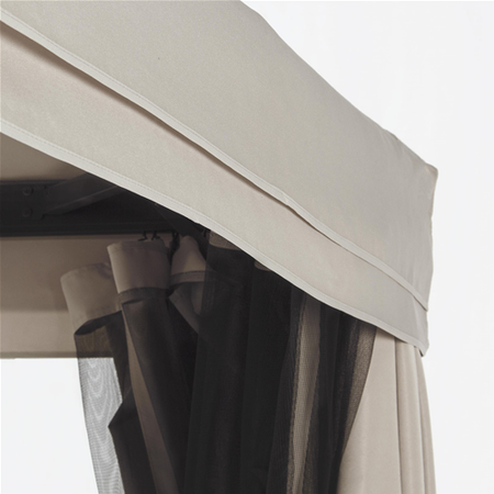 Gazebo "Lerici" da giardino, struttura in alluminio con tende e zanzariere Giardino e giardinaggio/Arredamento da giardino e accessori/Ombrelloni tende e tettucci parasole/Gazebo Decor Space - Altamura, Commerciovirtuoso.it