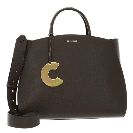 Coccinelle Handbag Grainy Leather Borsa Donna Nera 2 Manici E Tracolla Con  Pendente Logo - commercioVirtuoso.it