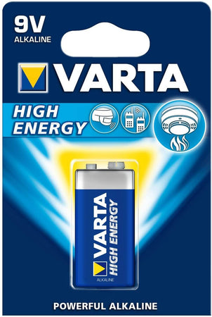 Batteria Varta High Energy Pila 9V Elettronica/Pile e caricabatterie/Pile monouso Colella Ricambi - Casoria, Commerciovirtuoso.it