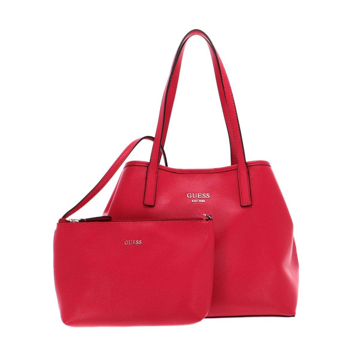 Guess Vikky Tote Borsa A Spalla Donna Con Pochette Abbinata Rossa Shopper  Bag 2 Manici - commercioVirtuoso.it