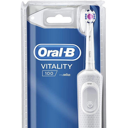 Oral B Spazzolino Elettrico Denti Vitality 100 3D White a Batteria con Timer