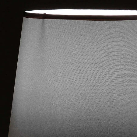 Lampada da Tavolo Design Classico Lume Silver per Comodino Paralume in Tessuto