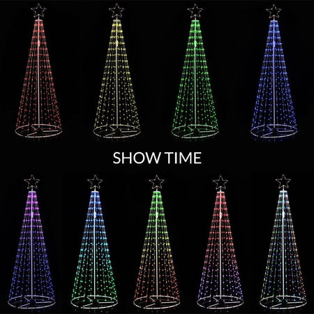 Albero Natale Luminoso 224 cm con 324 LED RGB App Smart Control Luci per Esterno