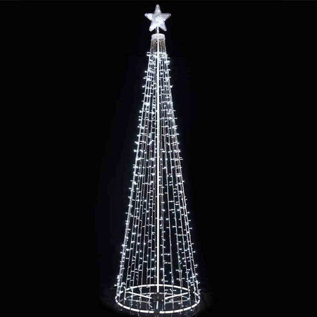 Albero Natale Luminoso Colore Bianco Freddo 753 LED 280cm Decorazione per Estern