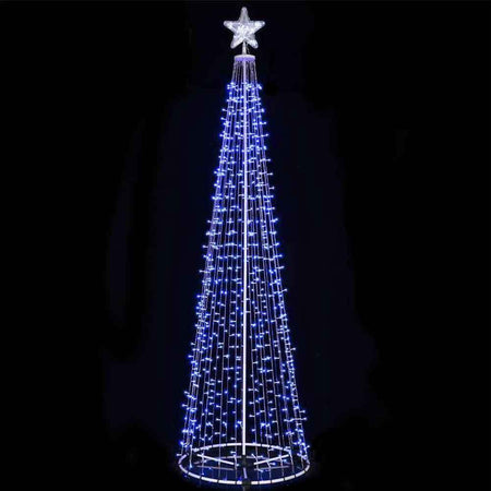 Albero Natale Luminoso Colore Blu 753 LED 280cm Decorazione Esterno Natalizio