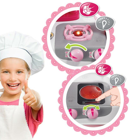 Cucina Per Bambine Giocattolo 31 Accessori Con Stoviglie Luci Suoni Altezza 70cm