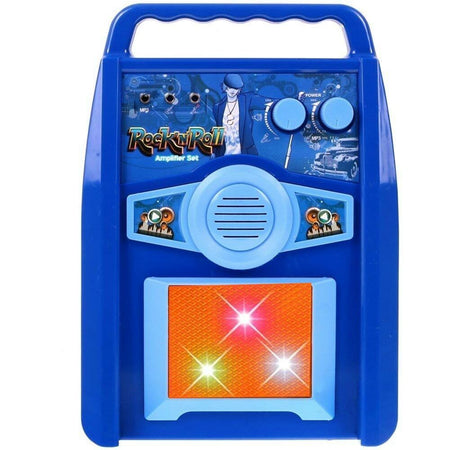 Chitarra Elettrica Microfono Cassa Amplificatore MP3 Giocattolo Bambini Blu