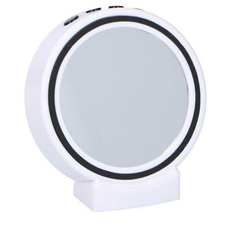 Sveglia Orologio Specchio Cassa Speaker Bluetooth Altoparlante Rotondo 2W 8cm