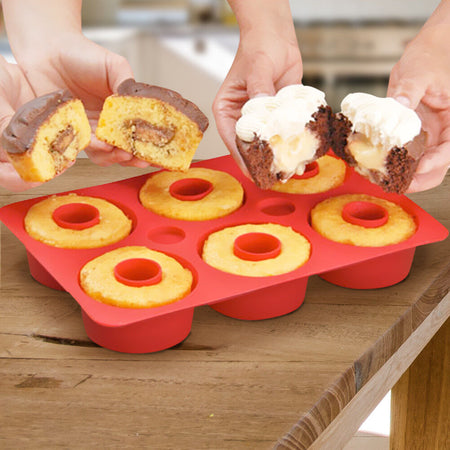 Stampo in Silicone per Cupcake con Sorpresa Secret Magic 6 Posti Dolci Muffin
