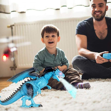 Drago Dinosauro Robot Radiocomandato Luci Suoni Effetto Fuoco Giocattolo Bambini