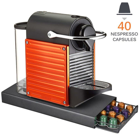 Cassetto Porta Capsule Caffe Nespresso Contenitore Metallo Estraibile 40 Posti