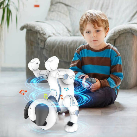 Cane Robot Radiocomandato Cagnolino Interattivo Giocattolo Bambini a Batteria