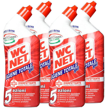 6 x Wc Net 700ml Pulitore Liquido Igiene Totale Gel 5 Azioni Disinfettante