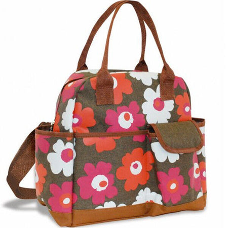 Borsa Termica Per Le Mamme 16 Litri Trama A Fiori Mommy Bag Faboss