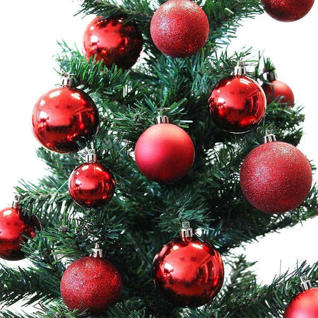 Palle Di Natale Set 70 Pezzi Rosso Diverse Misure Decorazioni Albero Natale Casa