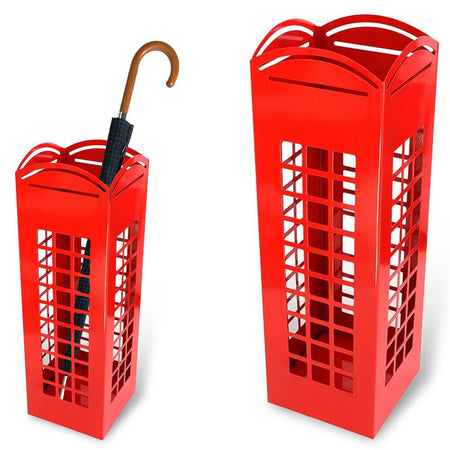 Portaombrelli Porta ombrelli Ferro Design Quadrato Stand Rosso London