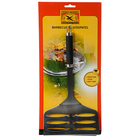 Spatola Barbecue Per Pesce Acciaio Inox Colore Nero Soft Grip Grigliate