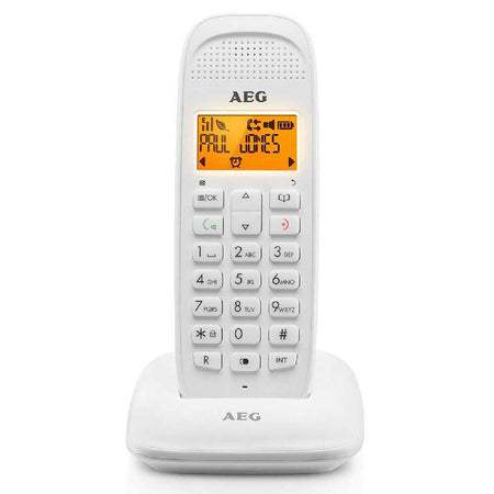 AEG Voxtel D81 Telefono Domestico DECT Cordless Display 1,6'' LCD Bianco