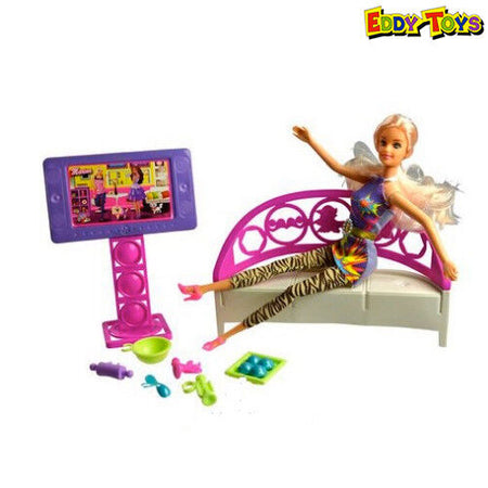 Bambola Fashion Doll Unique Eddy Toys + Accessori Play Set Bambine Giochi