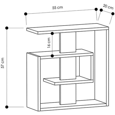 Tavolino Moderno Mobile Geometrico Arredamento Interno Marrone Scuro e Tortora