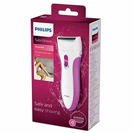 Philips Rasoio Ladyshave Wet e Dry Depilazione Donna a Batteria Senza Filo Rosa