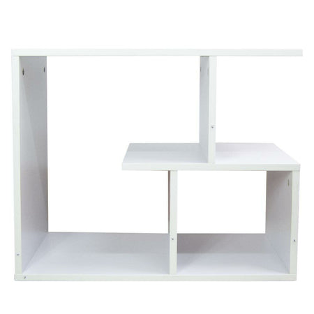 Libreria Tavolino Divano Design Moderno 5 Ripiani 60x30x50cm Casa Ufficio Bianco
