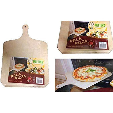 Pala per Pizza da Forno Fornetto Tagliere Legno Multistrato con Manico 40x29cm