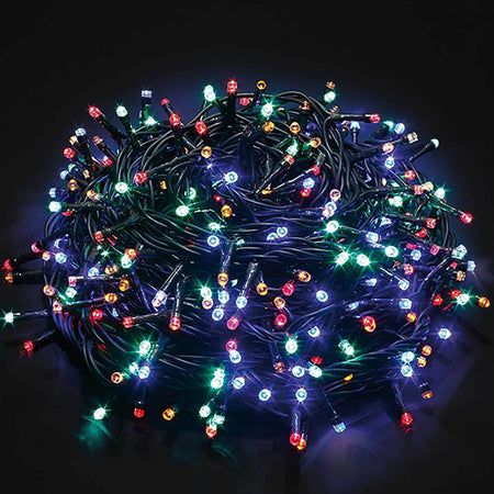 Catena Luminosa 1000 LED Luci Albero Natale Lucciole Multicolore Esterno 24V
