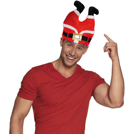 Cappello Natalizio per Albero e Testa Gambe Babbo Natale Puntale Addobbi Festivi
