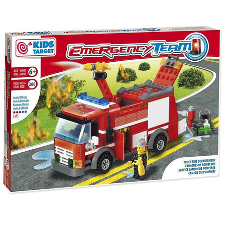 Costruzioni Kids Target Camion Dei Pompieri Con Personaggi E Accessori 206 Pz