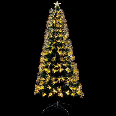 Albero di natale Luminoso 90 cm con Luci LED Fibra Ottica Bianco Caldo